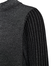 Load image into Gallery viewer, FREEQUENT PULLOVER BISOLO METALLIC KNIT black w. silver
