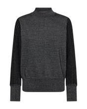 Load image into Gallery viewer, FREEQUENT PULLOVER BISOLO METALLIC KNIT black w. silver
