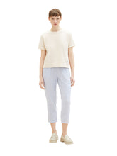Afbeelding in Gallery-weergave laden, TOM TAILOR DENIM EASY TAPERED PANTS white blue vertical stripe
