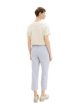 Afbeelding in Gallery-weergave laden, TOM TAILOR DENIM EASY TAPERED PANTS white blue vertical stripe
