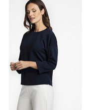 Load image into Gallery viewer, TRAMONTANA SWEATER H/S FOLDED CUFFS ink
