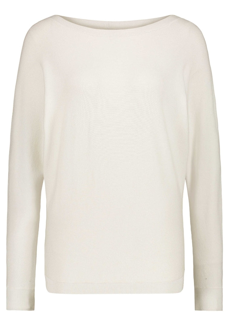 TRAMONTANA JUMPER BASIC BUTTONS BACK L/S off white