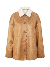 Afbeelding in Gallery-weergave laden, TOM TAILOR SHEARLING SHIRT JACKET SOFT LIGHT CAMEL
