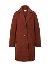 Afbeelding in Gallery-weergave laden, TOM TAILOR BOUCLE COAT GROUNDED BROWN
