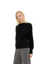 Load image into Gallery viewer, TOM TAILOR KNIT PULLOVER MOCK-NECK RIB DEEP BLACK
