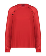 Load image into Gallery viewer, TRAMONTANA TOP L/S BUTTON DETAILS RED
