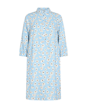 Afbeelding in Gallery-weergave laden, FREEQUENT JURK FLORAL chambray blue w. off white
